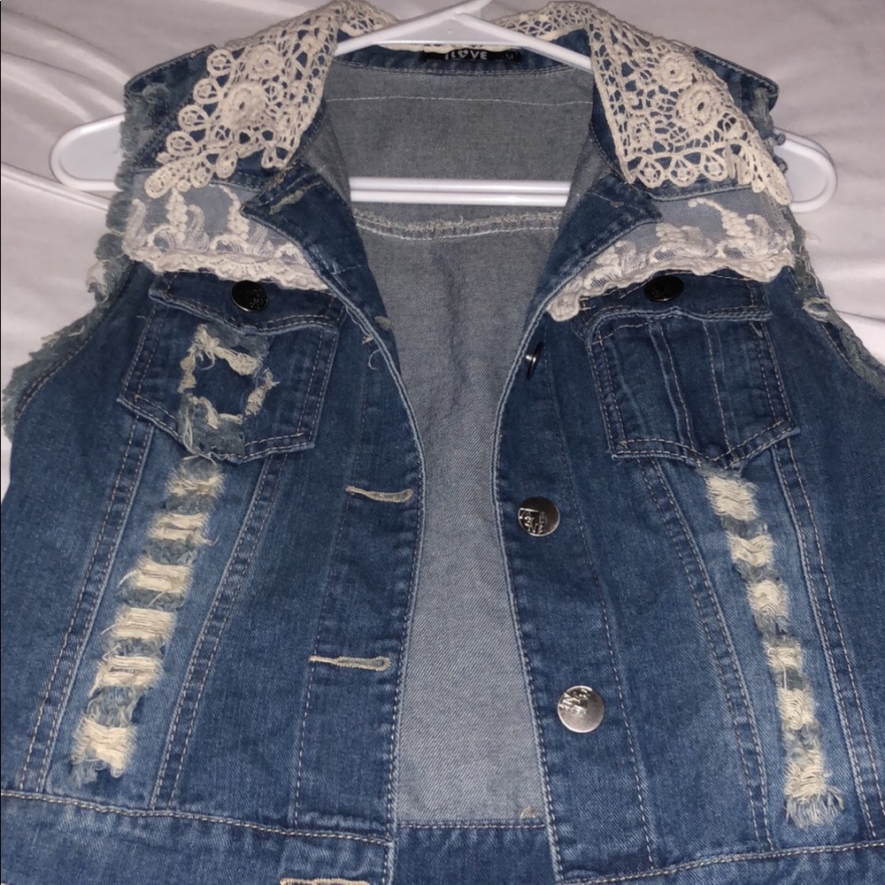 Women’s blue jean vest